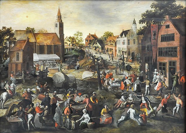 Páscoa na Idade Média - (c) Gillis Mostaert (1534-1598) - Sint-Joriskermis MSK Gent 