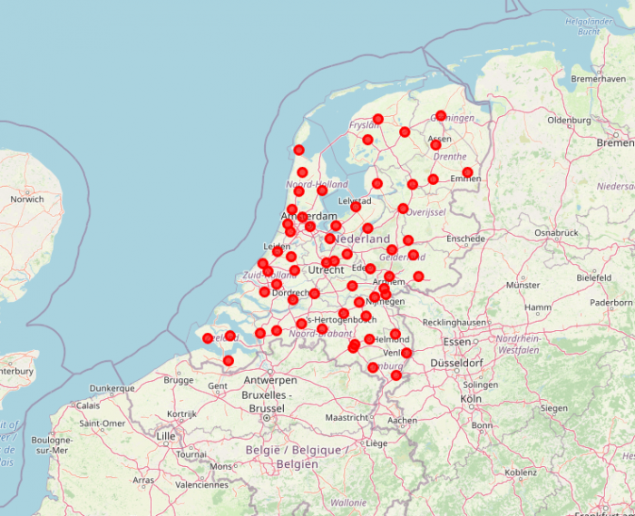 Locais de Vacinação na Holanda